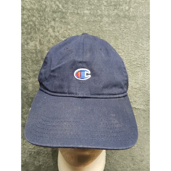 Champion Dad Hat Men Baseball Cap One Size Champion Navy Blue - Picture 1 of 9